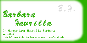 barbara havrilla business card